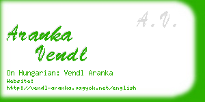 aranka vendl business card